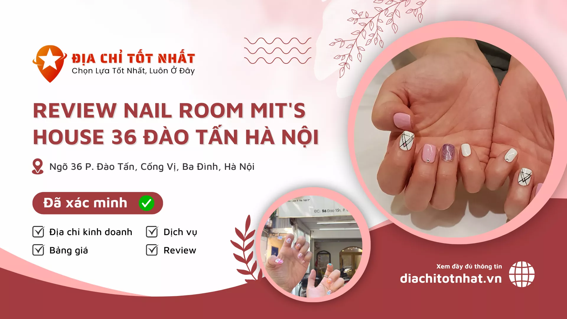 Review Nail Room Mits House 36 Đào tấn Hà Nội