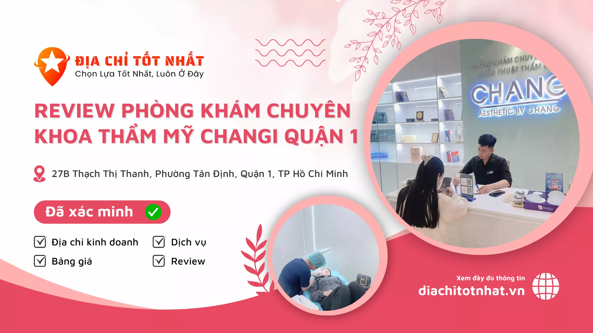 Review Phòng Khám Chuyên Khoa Thẩm Mỹ Changi Quận 1
