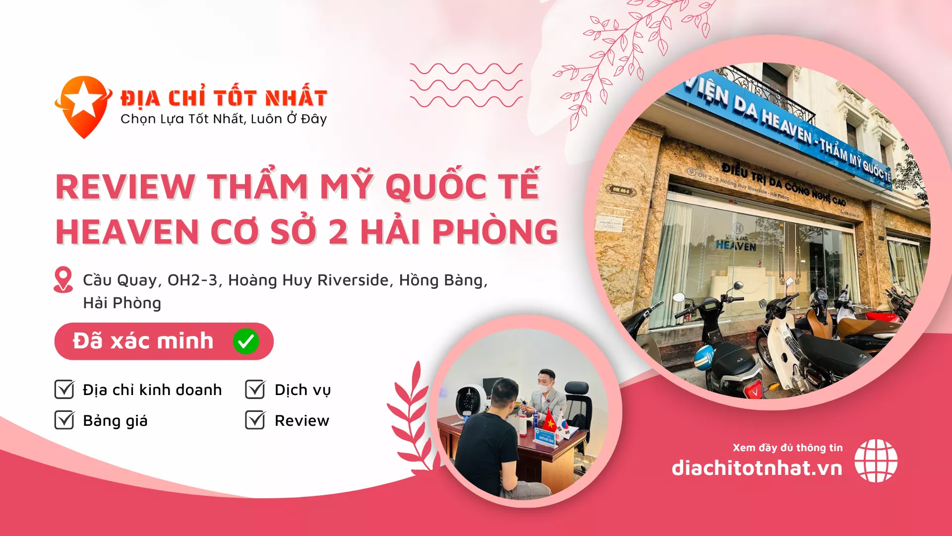 Review Thẩm mỹ Quốc Tế HEAVEN cơ sở 2 Hải Phòng