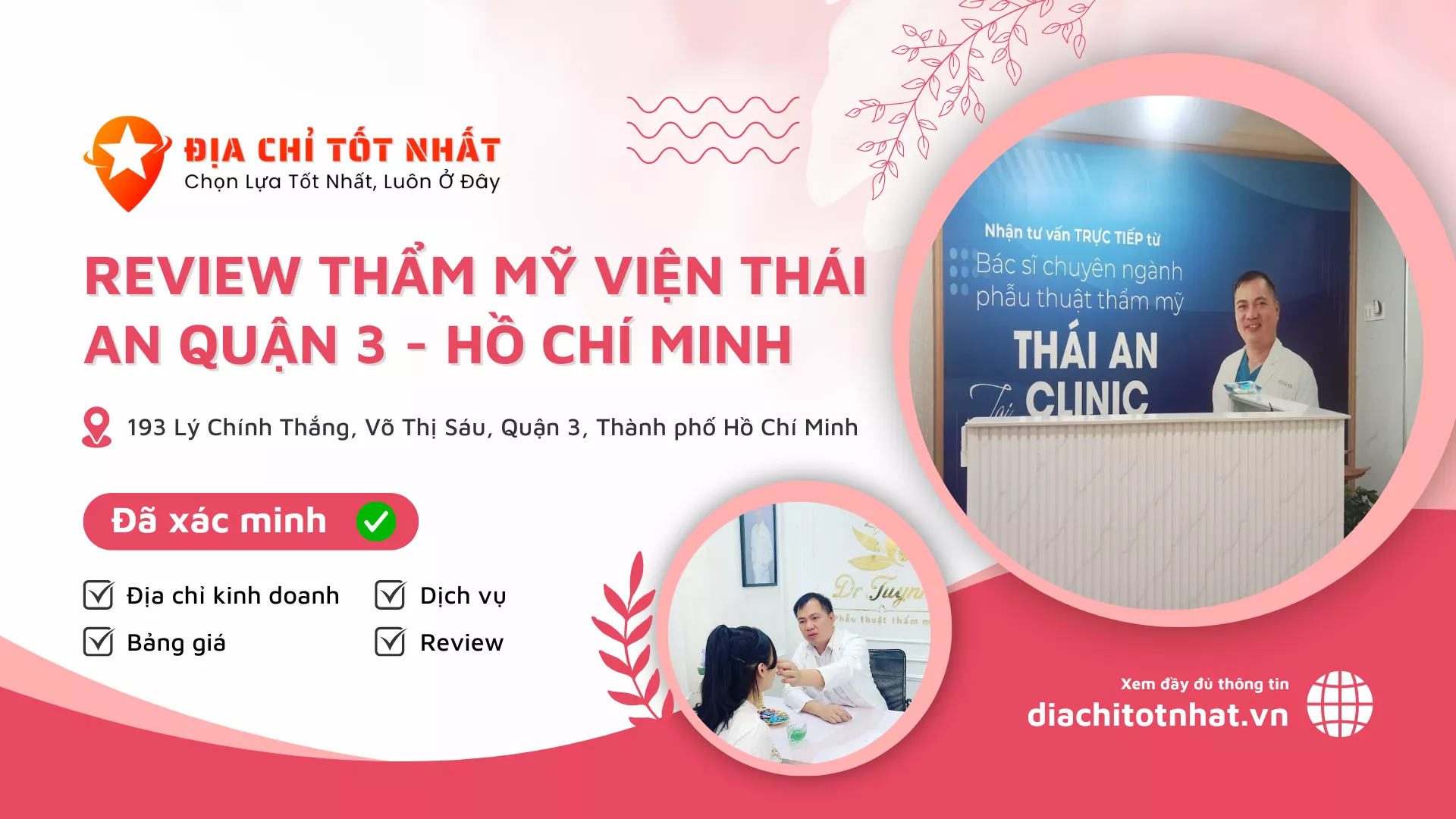 Review Thẩm mỹ viện Thái An Quận 3 hồ chí minh