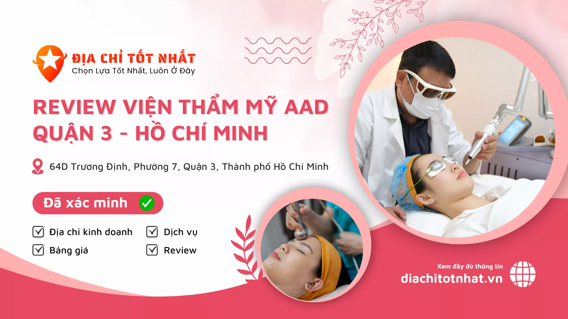 Review Viện Thẩm Mỹ AAD Quận 3 hồ chí minh