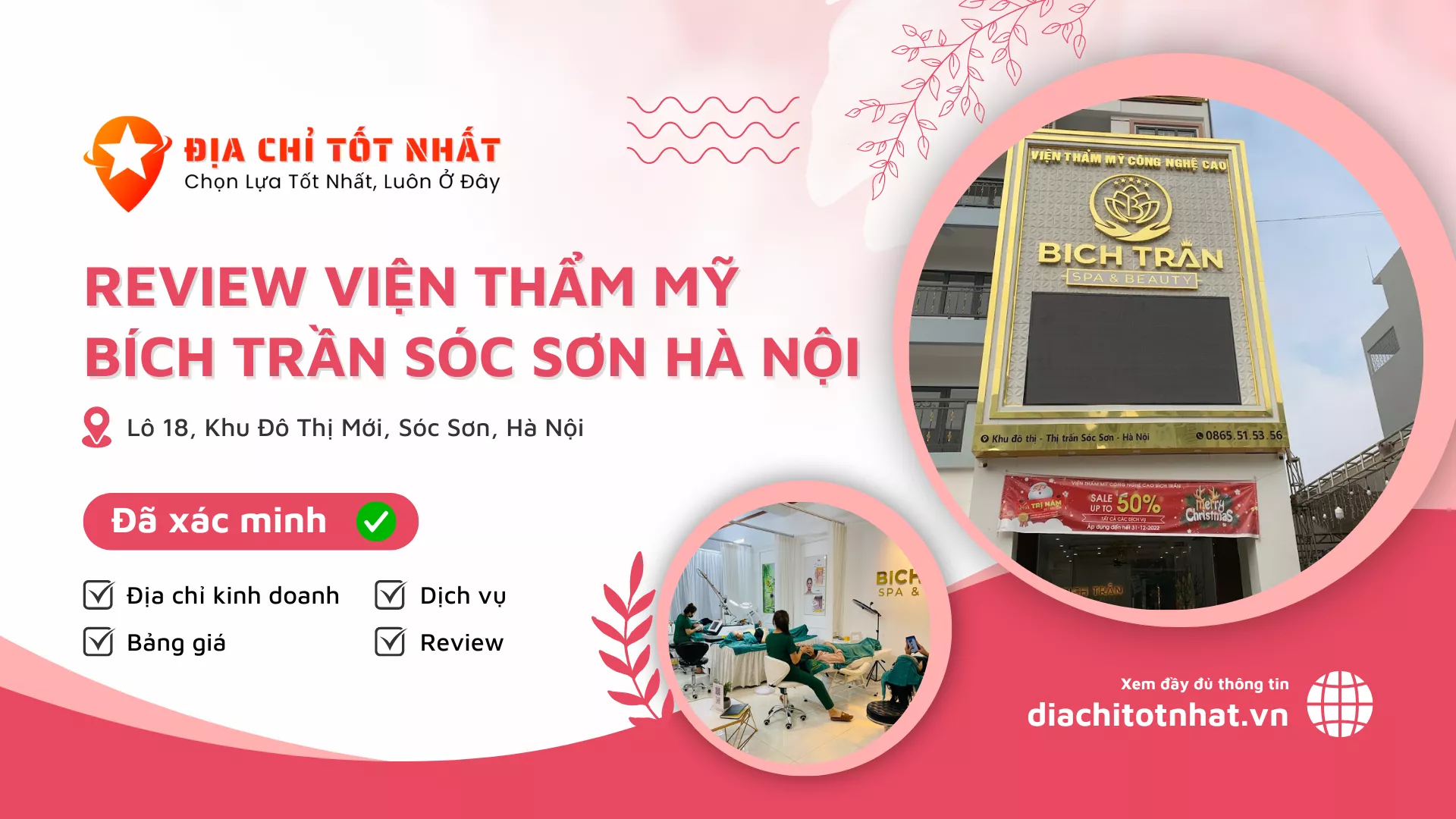 Review Viện Thẩm Mỹ Bích Trần Sóc Sơn Hà Nội