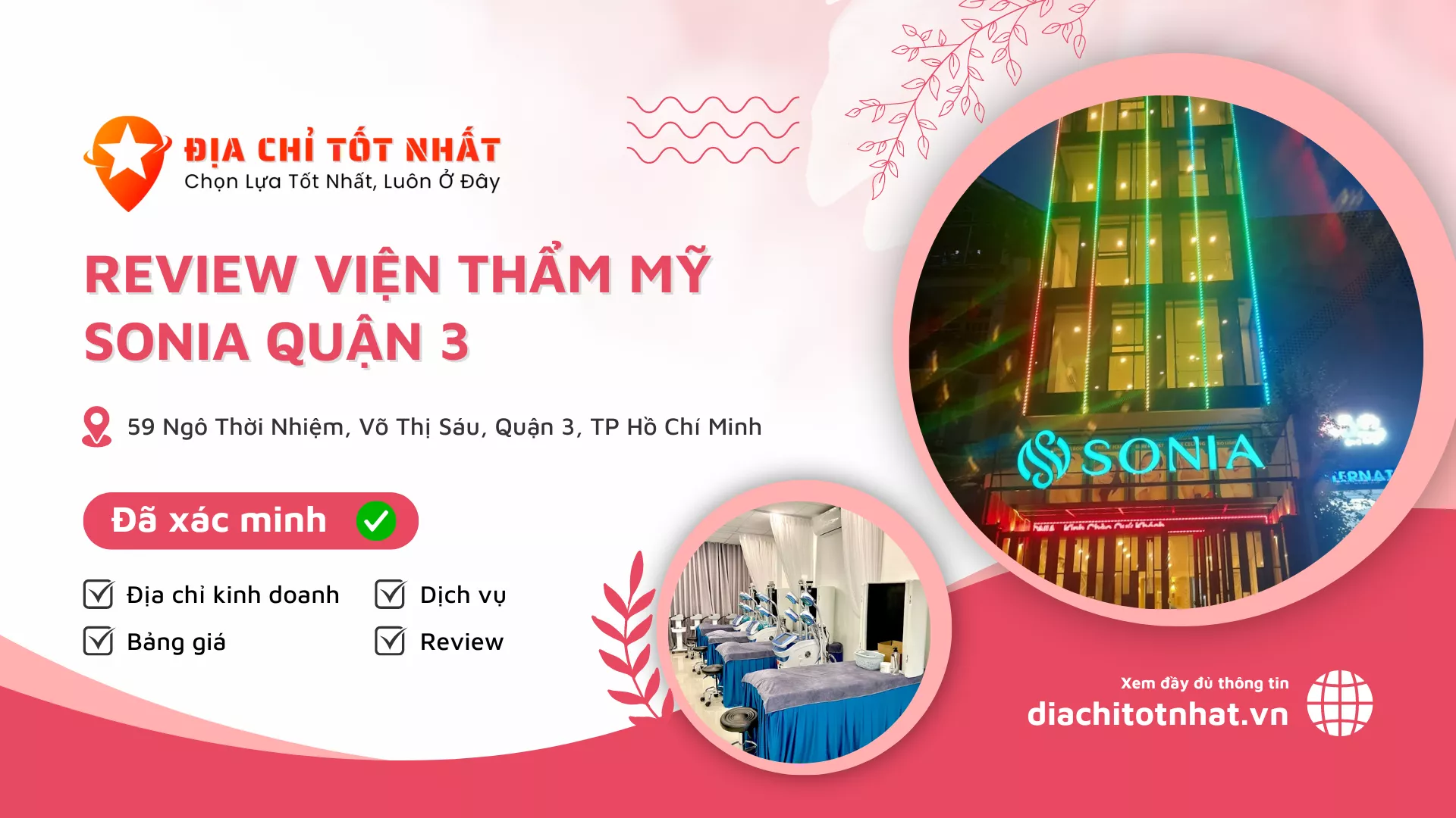 Review Viện thẩm mỹ Sonia quận 3